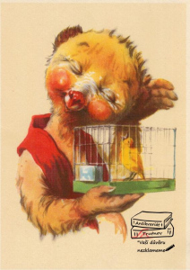 Pohlednice Salač ilustrace humor zvířata jako lidé č. 800 - 2 (529121) externí sklad