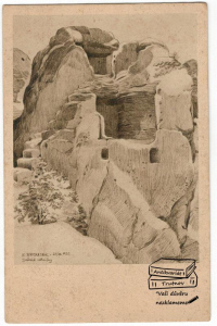 Pohled Hrada Drábské světničky K. Brousek zajímavé razítko Tábor na Mužském Zachraňte Lužici 5.7.1933 (894321) externí sklad
