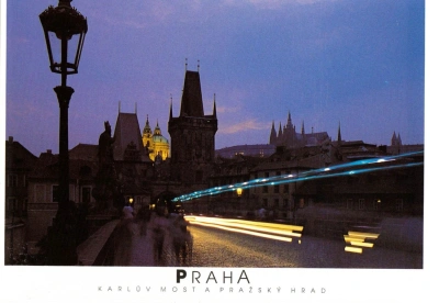Pohlednice velký formát Praha Hradčany Karlův most a Pražský hrad (41324)