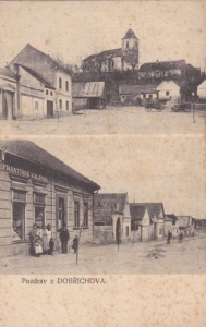 Dobřichov ulice náves obchod František Kalenda (164913)