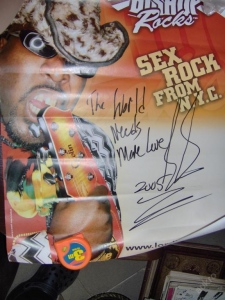 Lord Bishop rock plakát podpis zpěváka Sex rock NY (556014)
