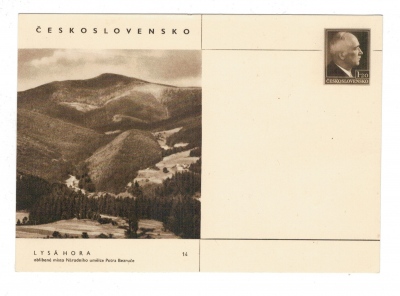 Korespondeční lístek Československo Lysá Hora (18317)