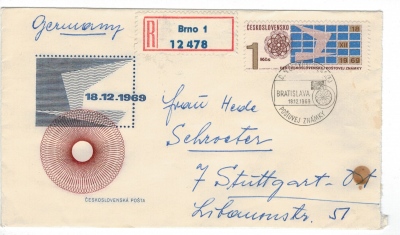 Obálka prvního dne Bratislava Den Československej poštovej známky 1969 (536617)