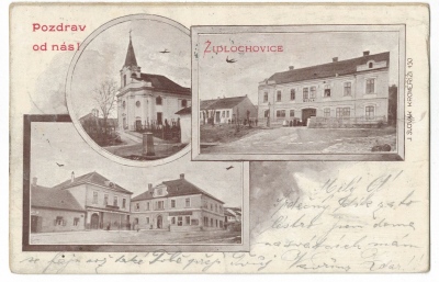 Židlochovice Kostel škola krámy (242615) ext. sklad