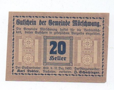 Nouzovka Německo 20 Heller (1377318g)