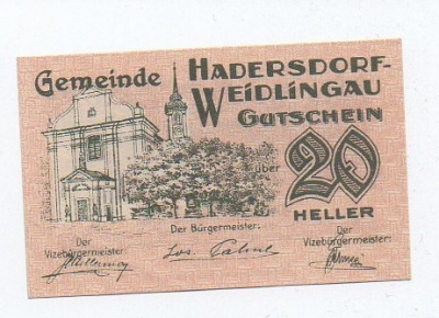 Nouzovka Německo 20 Heller (1375818a)