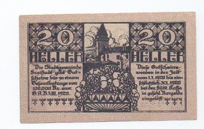 Nouzovka Německo 20 Heller (1375518c)