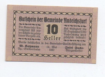 Nouzovka Německo 10 Heller (1375418f)