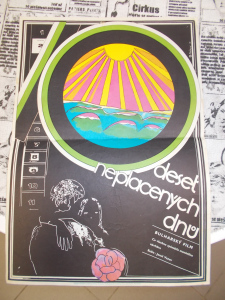 Filmový plakát A3 Deset neplacených dnů autor Stárková 1972 (335919c)