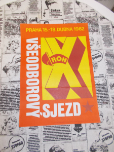 Plakát X.  všeodborový sjezd 1982 ROH (160320)