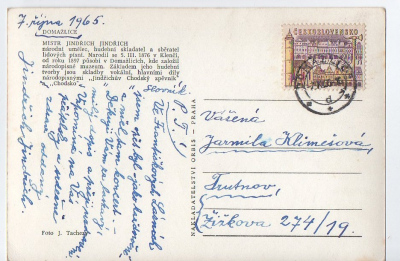 Autogram a pohled psaný Jindřich Jindřich 1965 (252520) externí sklad