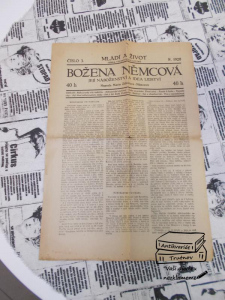 Božena Němcová její náboženství a idea lidství napsala Marie Záhořová Němcová - Mládí a život sbírka výchovných letáků č. 3 rok 1920 (280316) A5