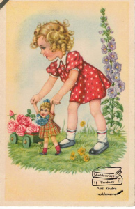 holčička panenka květiny (1314321) externí sklad