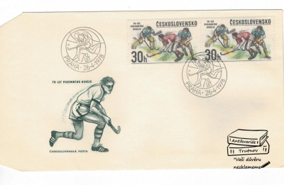 Obálka prvního dne 70 let pozemnícho hokeje 26.4.1978 (351922)