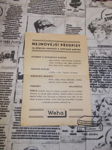 Reklamní tisk  recepty Weha - rozkládací leták (397722)