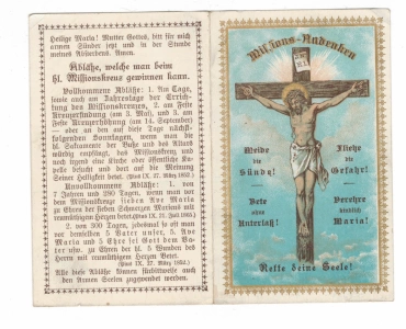 Starý svatý obrázek německy - rozkládací (173423)