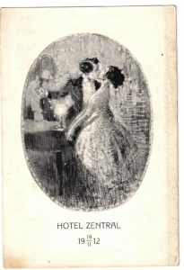pozvánka Hotel Zentral 19. 11. 1912 (466123) police pod folii