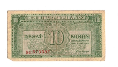 10 desať korún Československých 1950 (469723) police ve folii