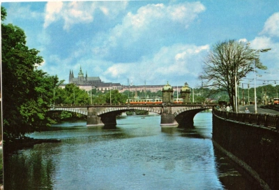 Pohlednice velký formát Praha Hradčany most legií (41324)