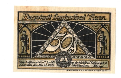 nouzovka 50 pfennig 1921 Lautenthal in Harz (134424)