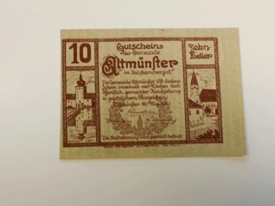 Nouzovka 10 Zehn Heller Altmunster 1920 (210718) DOK1