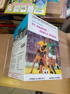 program fotbalového utkání FC Nantes - Dukla Praha Stadión Dukla Praha Na Julisce utkání I. kola Poháru Mistrů evropských zemí 14. září 1977 (321524) Z17