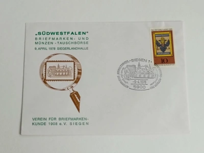 Obálka prvního dne - Südwestfalen 9. 4. 1978 Siegerlandhalle Siegen Německo (10006) DOK2