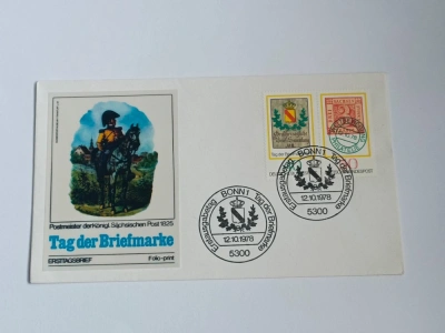 Pamětní dopis, obálka, razítko - Bonn Tag der Briefmarke razítko - známky 1978 (10008) DOK2