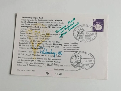 Pamětní obálka číslovaná nr. 1058 razítko Essen1 6. Internationale Briefmarken Messe (10009) DOK2