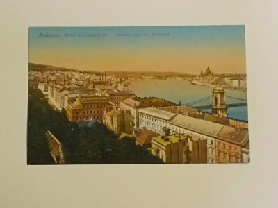 Pohlednice Budapešť - Budapest Kilátás az Órszágház felé - Aussicht gegen des Parlament (615124)