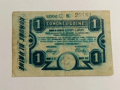 1 Una Lira Comuna di Udine - Itálie serie C (656624) DOK1