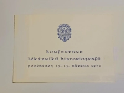 pozvánka Konference lékárníků historiografů Poděbrady 13.-15. března 1972 (682624) DOK1