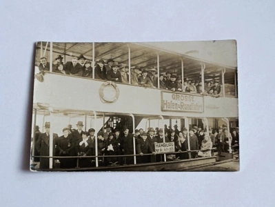 Stará fotografie - Hamburg - Gorsse Hafen-Rundfahrt - 10. 11. 1935 - velká prohlídka přístavu (687924)