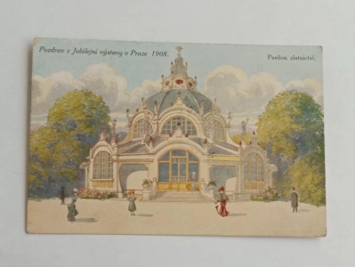 Pohlednice - Praha 1908 jubilejní výstava - pamětní razítko (692824)