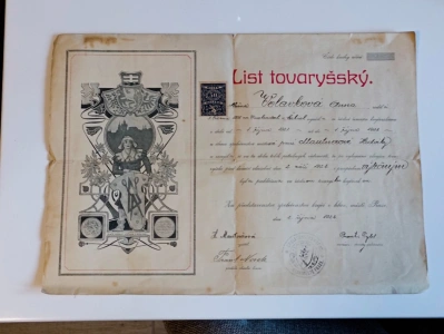 List tovaryšský - Hlavní město Praha 1924 Krejčí (741024) DOK2