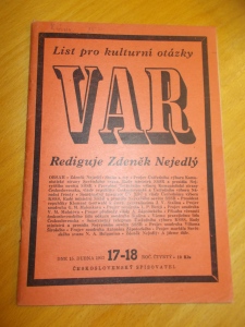 List pro kulturní otázky -VAR -Z. Nejedlý -duben 1953 17 -18 roč. IV.  (698916) ext. sklad