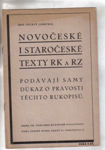 B. Spurný (Smrčka) Novočeské i staročeské texty RK a RZ. (1132309) ext. sklad
