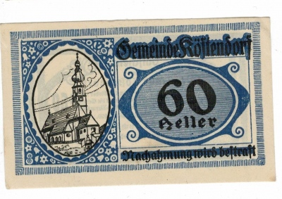 Nouzovka Německo 60 heller Köstendorf (210918)