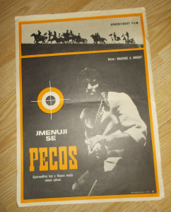 Filmový plakát Jmenuji se Pecos - argentinský film - autor plakátu neuveden (54517) externí sklad