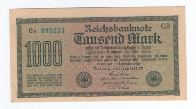 1000 Tausend Mark  serie GB Ga 1923 (945919)