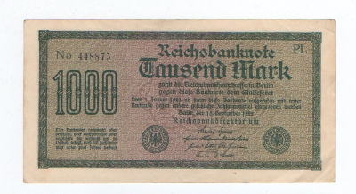 1000 Tausend Mark  serie PL No 1923 (946119)