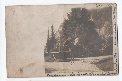 Foto voják Leutnant Alexander Prokop na koni (958414) externí sklad