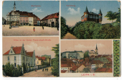Pohled Leipa i. B. Česká Lípa okýnková ulice náměstí (196420) externí sklad
