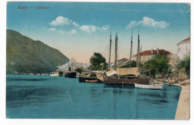 Kotor Cattaro přístav lodě Černá Hora (217520)